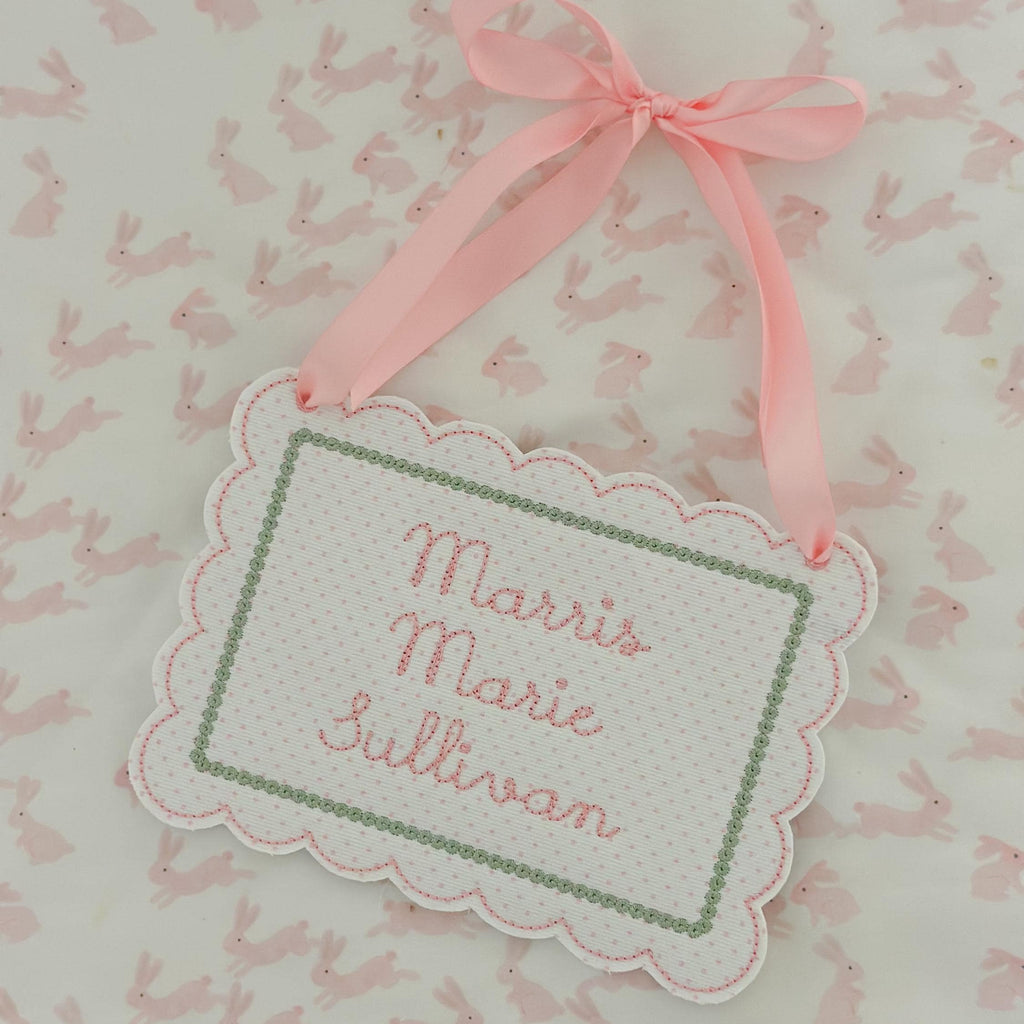 Baby Name Sign - Pink Dot