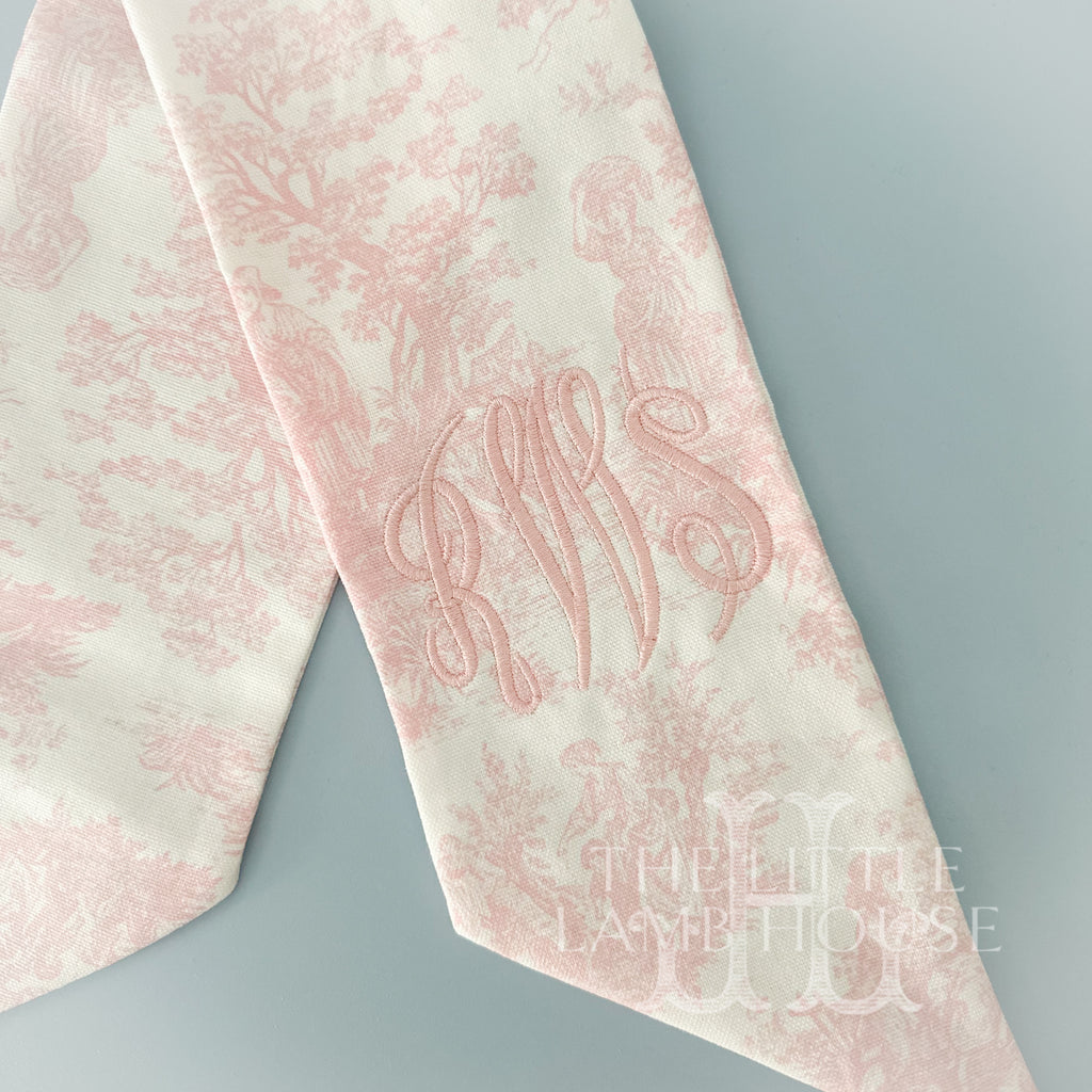 Toile Wreath Sash