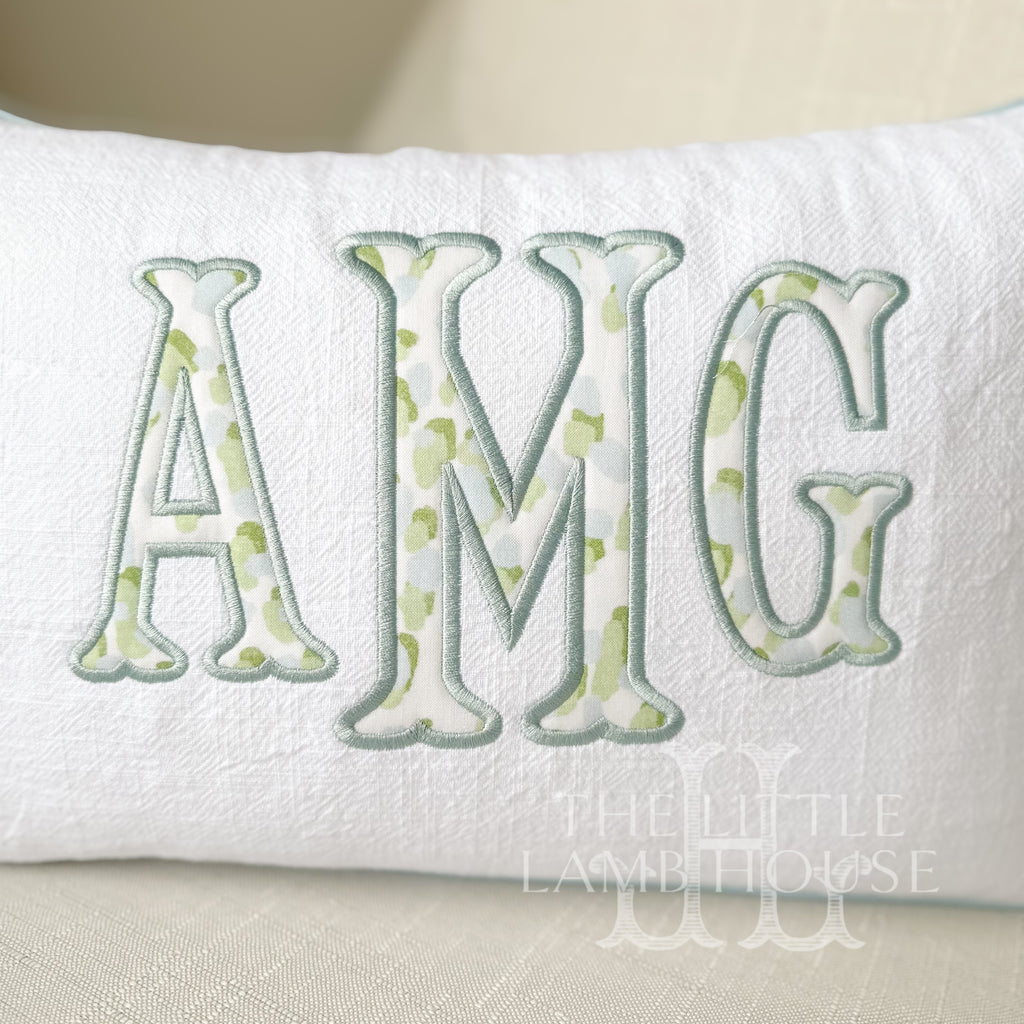 Blue & Green Coastal Dot Lumbar Pillow