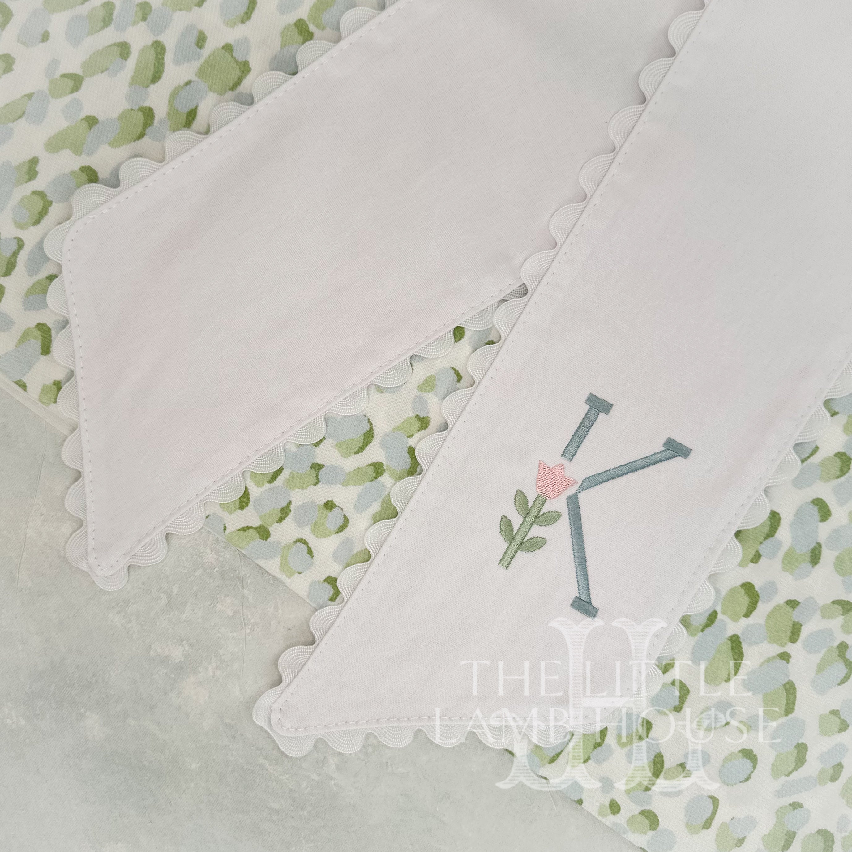 Tulip Initial Wreath Sash