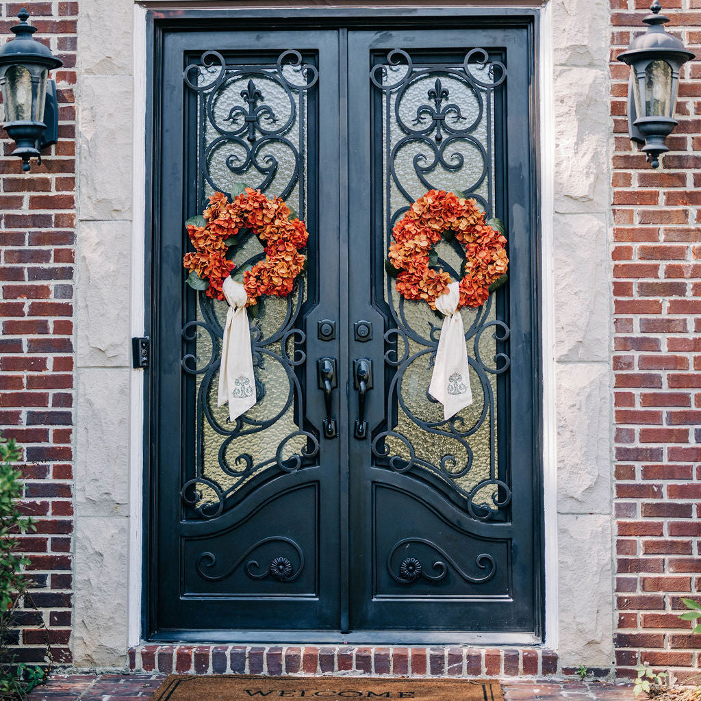 Fall Monogrammed Wreath Sash