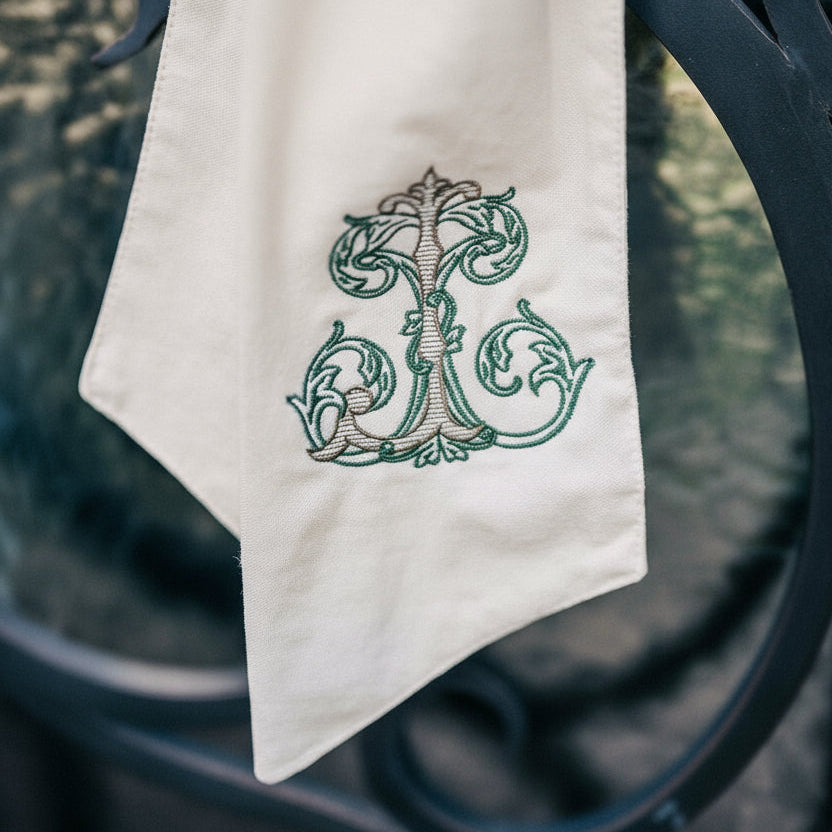 Fall Monogrammed Wreath Sash