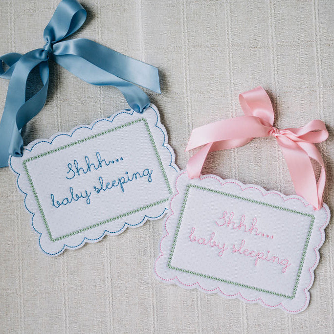 Baby sleeping hanging sign - Polka dot