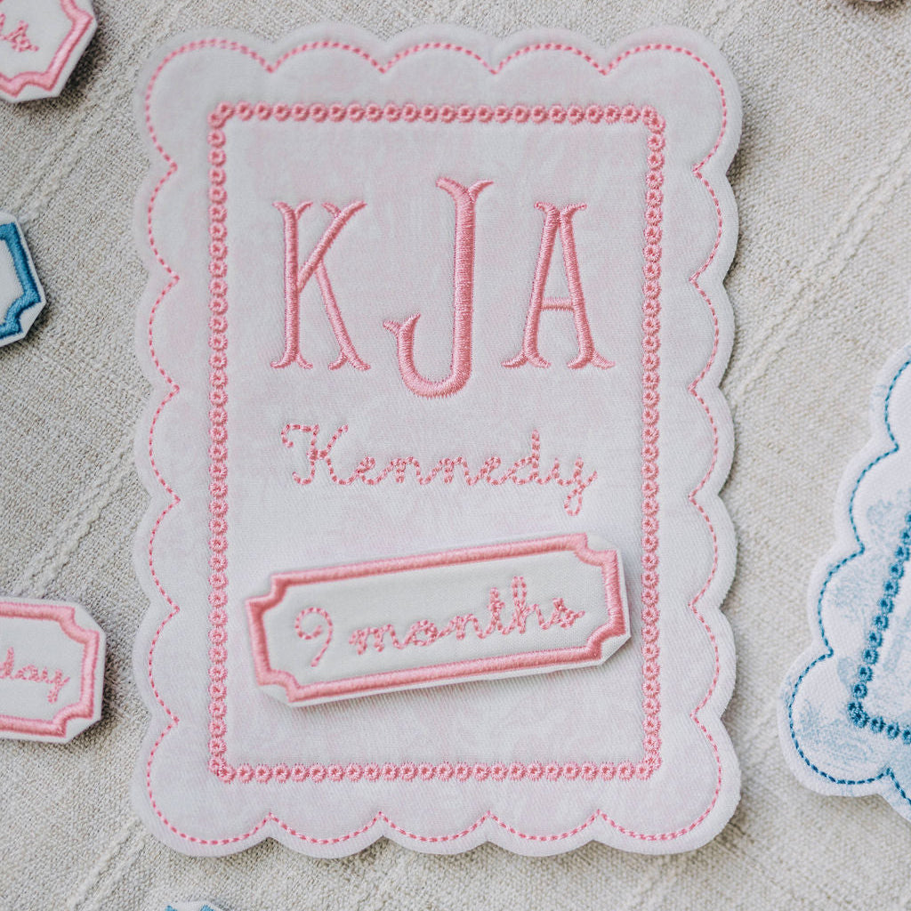 Milestone keepsake set - Pink toile