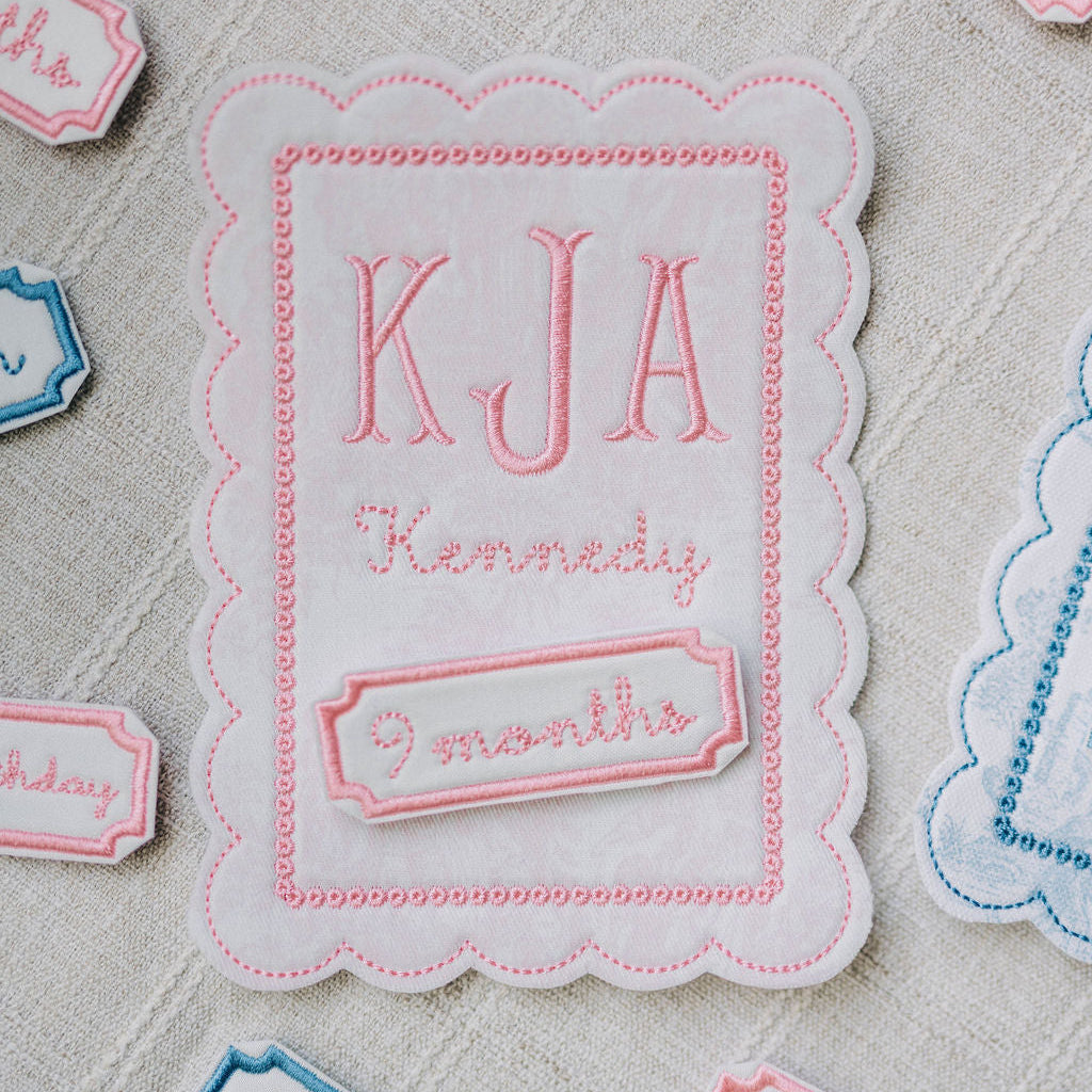 Milestone keepsake set - Pink toile