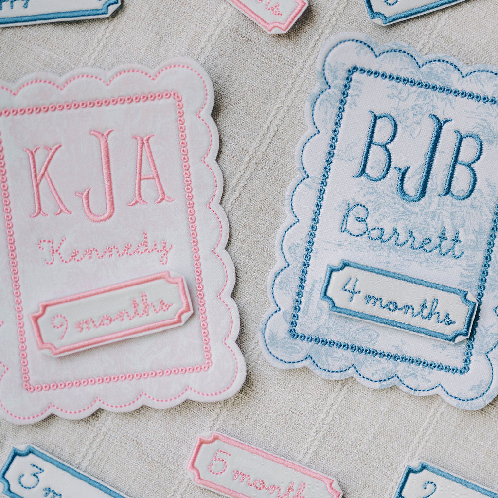 Milestone keepsake set - Pink toile