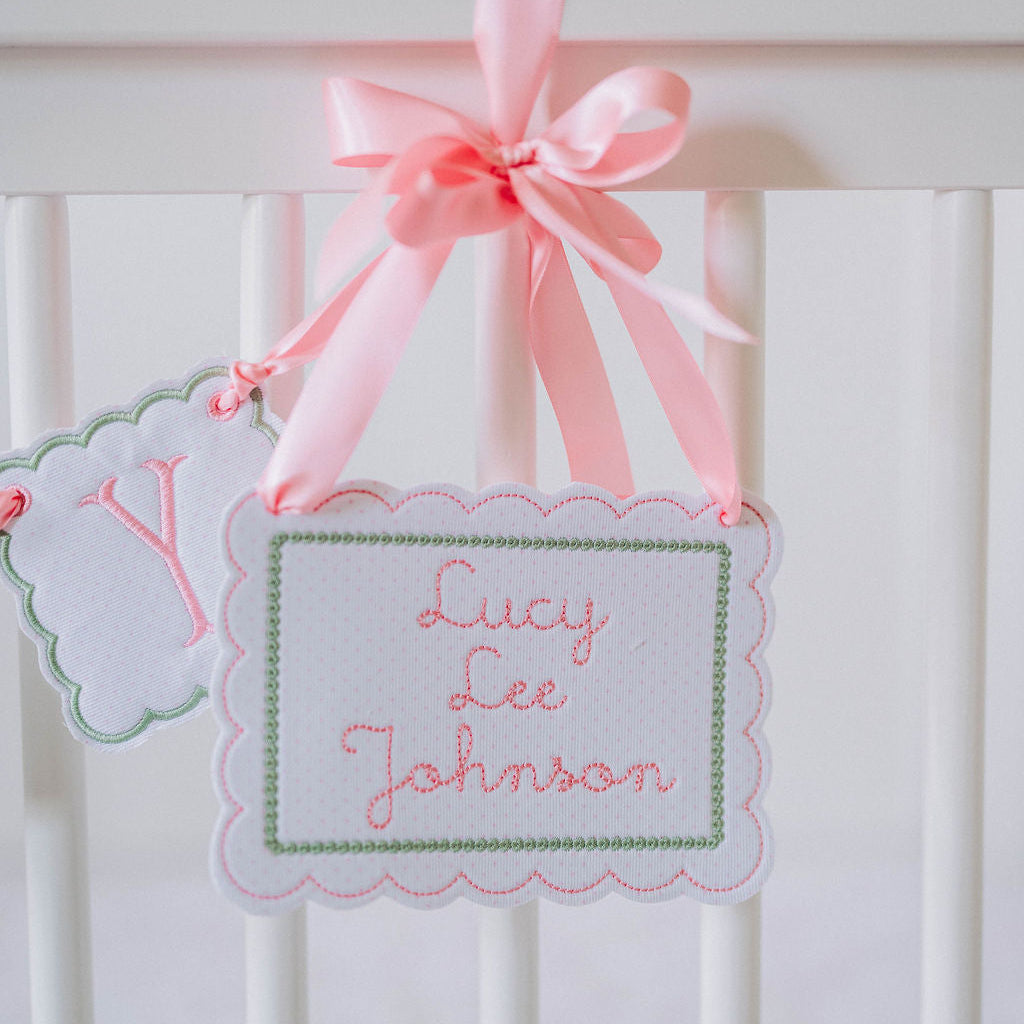 Baby Name Sign - Pink Dot