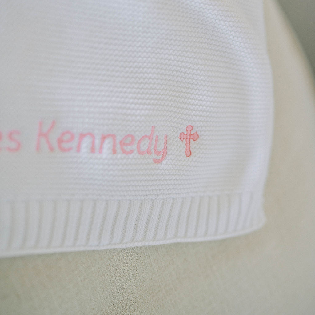 Jesus loves baby blanket