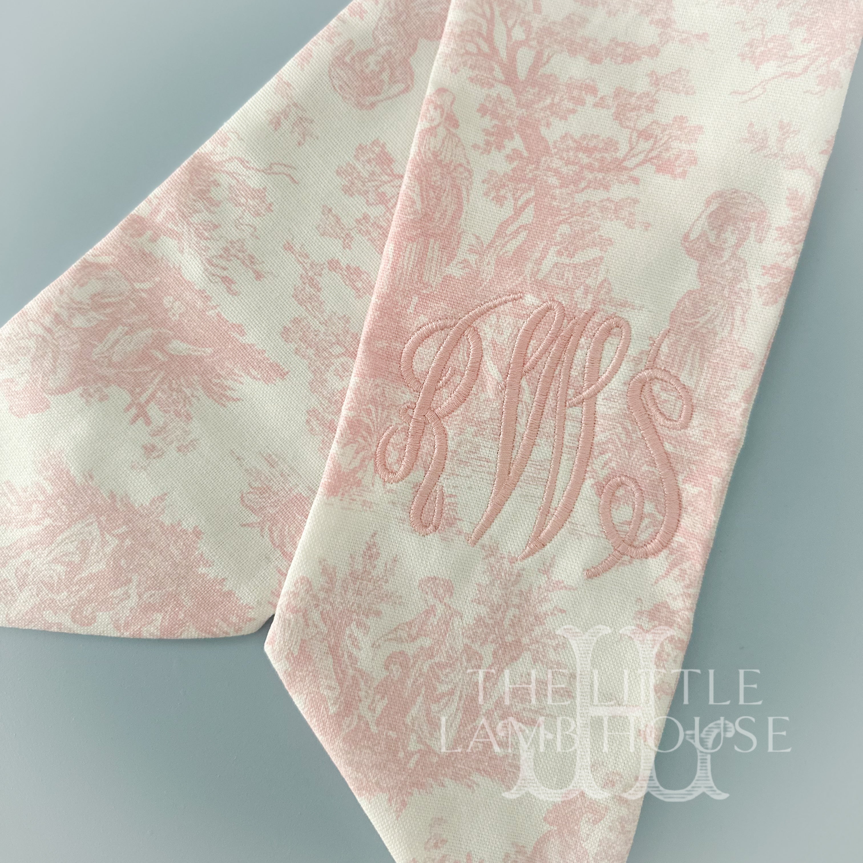 Toile Wreath Sash